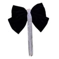 thumbnail image 3 of Señoras Arco Borla Pinza para el cabello Barrettes Estilo brillante Estilo francés Regalo Elegante horquilla para aniversario Compromiso Negro Hugo pinza para el pelo con lazo y borlas, 3 of 10