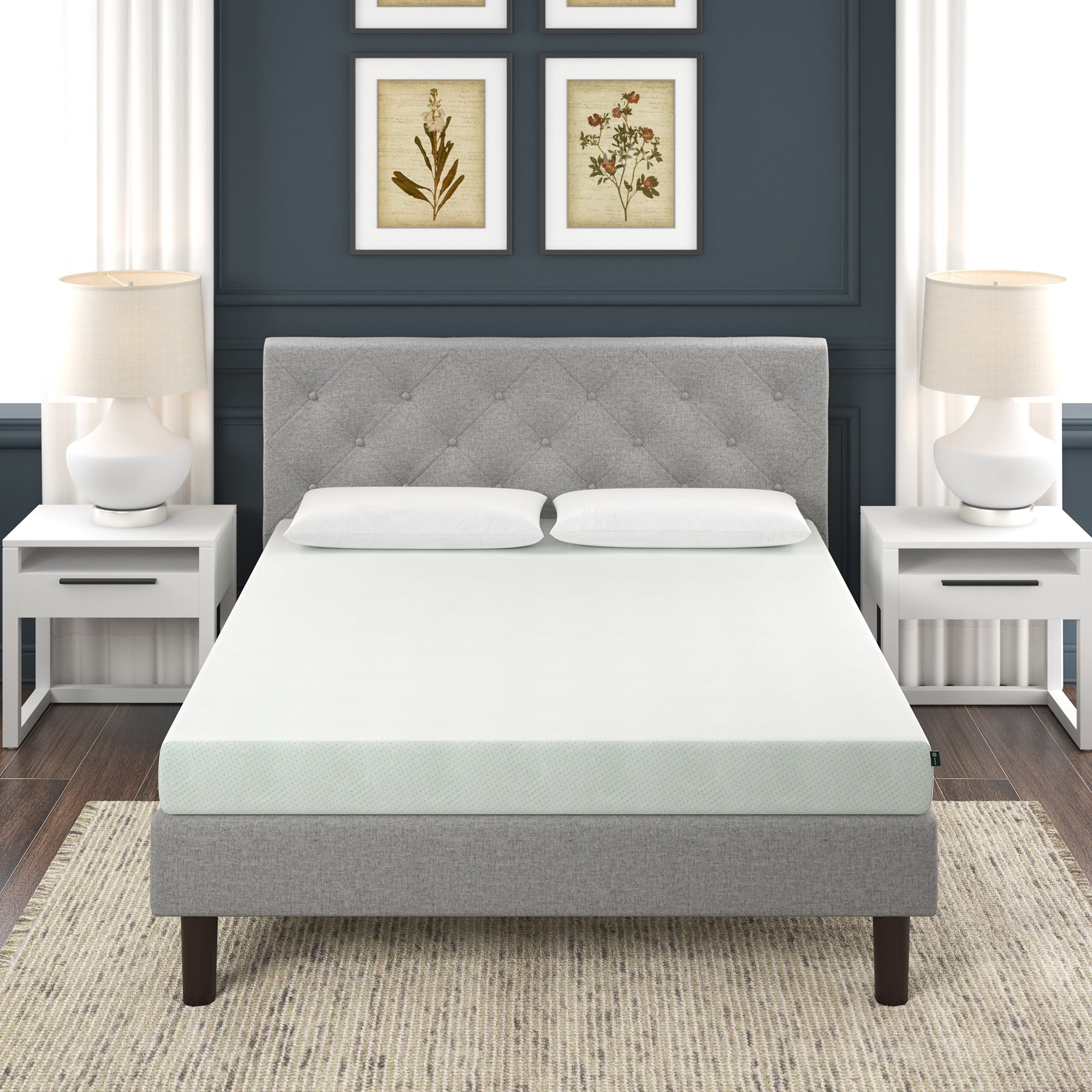 Zinus Spa Sensations Green Tea Rest Well 6" Medium Memory Foam Mattress, Twin