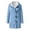 Light Blue, variant on Turilly Womens Plus Size Hooded Coats Winter Warm Quilted Jackets Long Sleeve Floral Soild Puffer Jacket Coats With Pockets