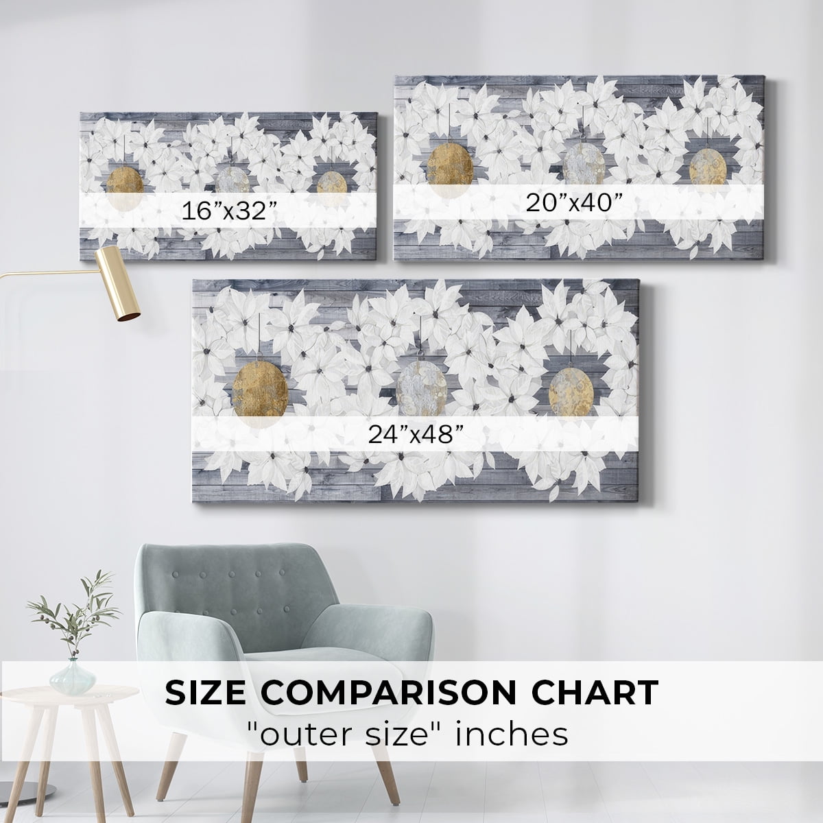 Sophisticated Christmas Collection H- Gallery Wrapped Canvas