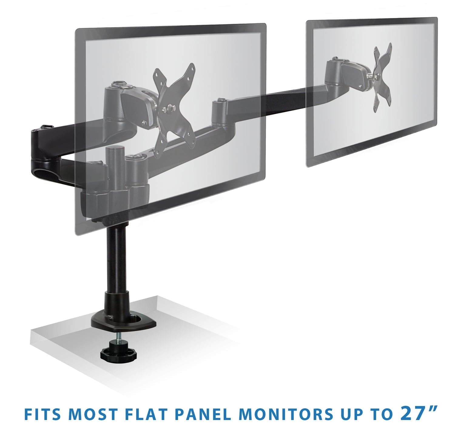 Mount-It! Dual Monitor Desk Mount | Fits 13"-24" Computer Screens | TAA Compliant