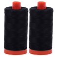 thumbnail image 1 of Hilo Aurifil Mako 50wt 2 Carretes Grandes: Negro (2692x2), 1 of 1