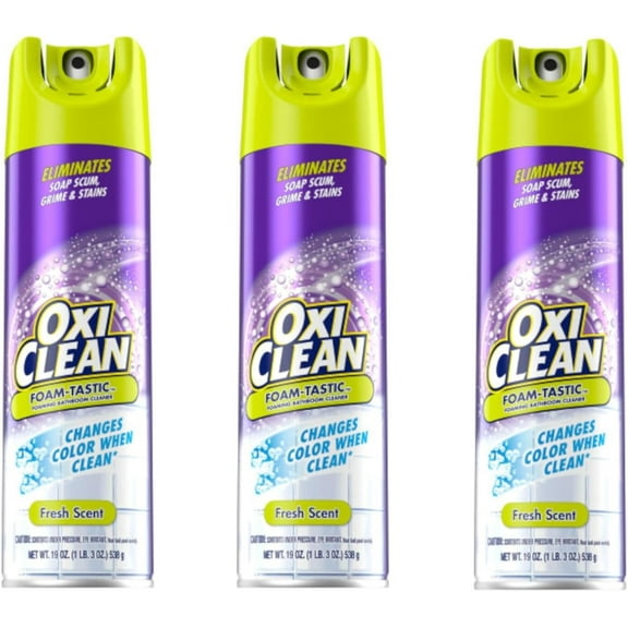 Kaboom 57037-35270 19 Oz Foam-Tastic Bathroom Cleaner With Oxi Clean (3 Pack)