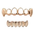 thumbnail image 5 of Ensemble de Grillz Plaqué Or Hip Hop Dents Crochues Creuses & Crocs Solides Bas Ensembles de Grils Vampire, 5 of 5