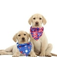thumbnail image 5 of kladzum 4th of July Dog Bandanas, American Flag Dog Bandana American Flag Scarf Pet Bib, Pet Patriotic Scarf, Reversible USA Bandana for Small Dogs Cats (16.53x16.53x25.59in ), 5 of 6