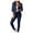 Navy, variant on qucoqpe Women’s Two Pieces Blazer Office Lady Suit Set Work Casual Blazer Jacket and Pant