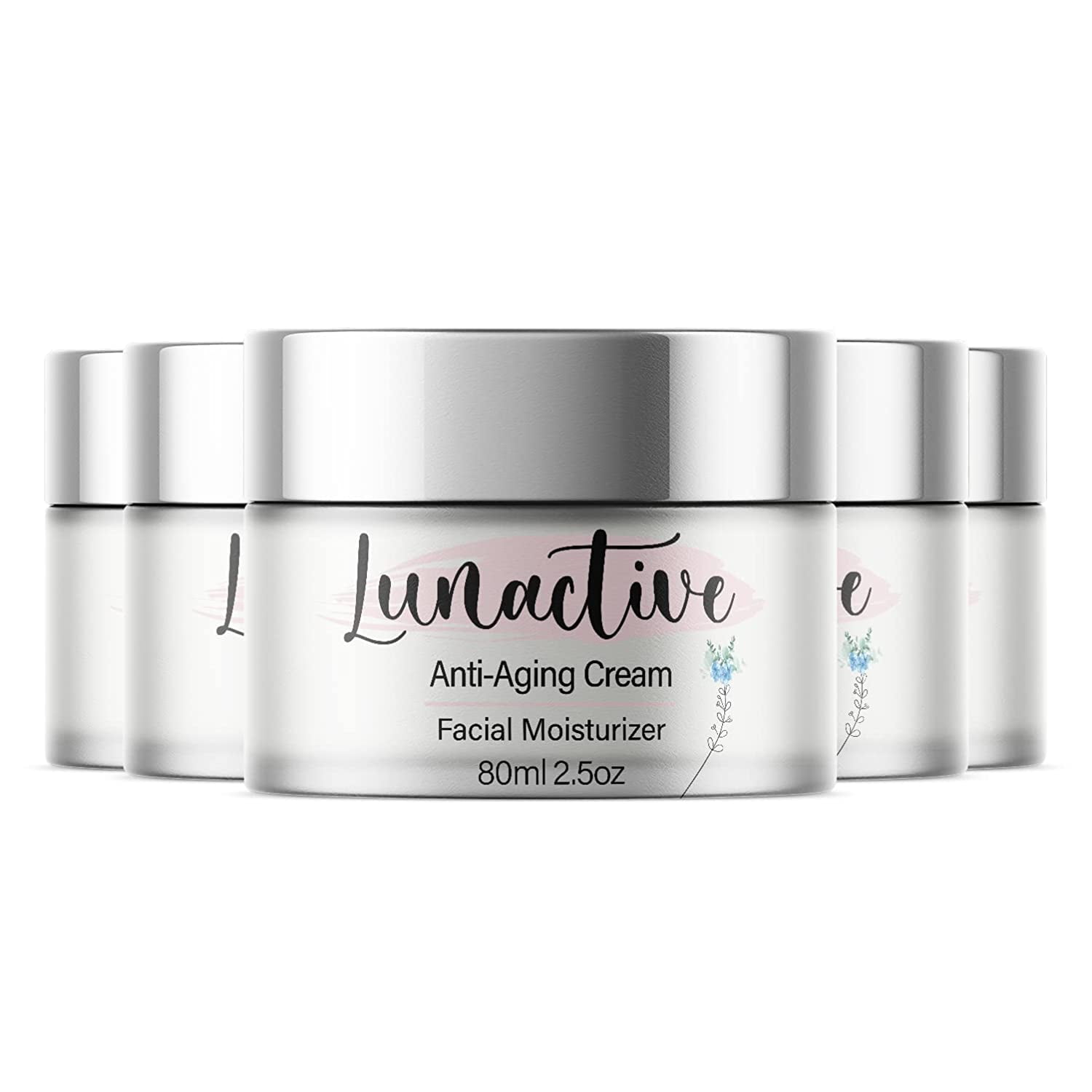 5 Pack Lunactive Anti Aging Face Cream and Ageless Moisturizer