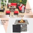 thumbnail image 3 of Spaco 34.5 Inch Square Propane Gas Fire Pit Table with Lava Rock and PVC Cover-Gray, Outdoor Fire Pit for Outdoor, Outside Patio Deck and Garden, 3 of 7