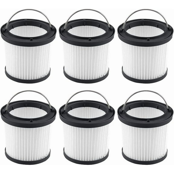 6 Pack PVF110 Replacement Filter for Black and Decker Handheld Pivot Vacuums PHV1810, PHV1210, PHV1410, BDH2000PL, BDH2020FLFH, BDH1620FLFH, Part # 90552433, Washable Hand Vac Filters