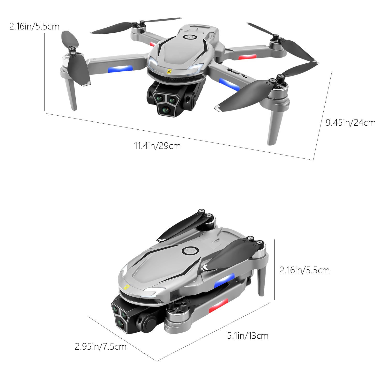 Drone with Camera for Adults and Beginners, 4K HD FPV Live Video with Dual Batteries for Extended Flight, Obstacle Avoidance and Foldable Design