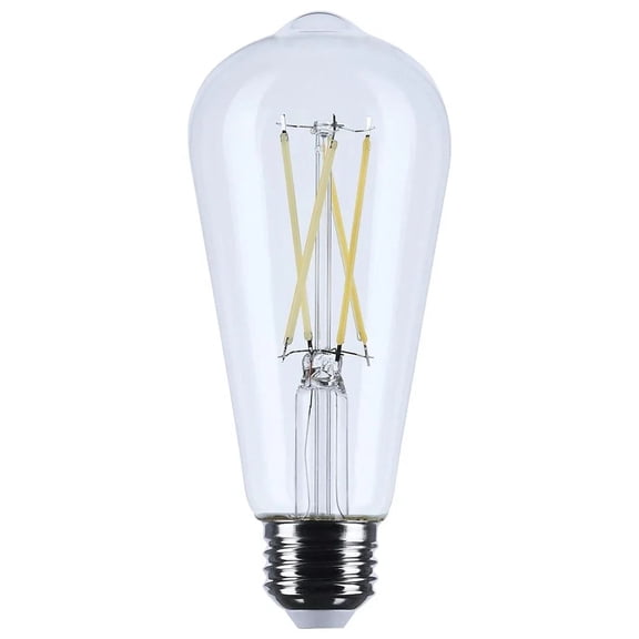 Satco S12535 ST19 LED Light Bulb 5W 120V 5000K E26 Medium Base Dimmable Wet Location (6 Pack)