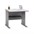 thumbnail image 1 of Series A 36W Desk in Pewter and White Spectrum - Engineered Wood, 1 of 5