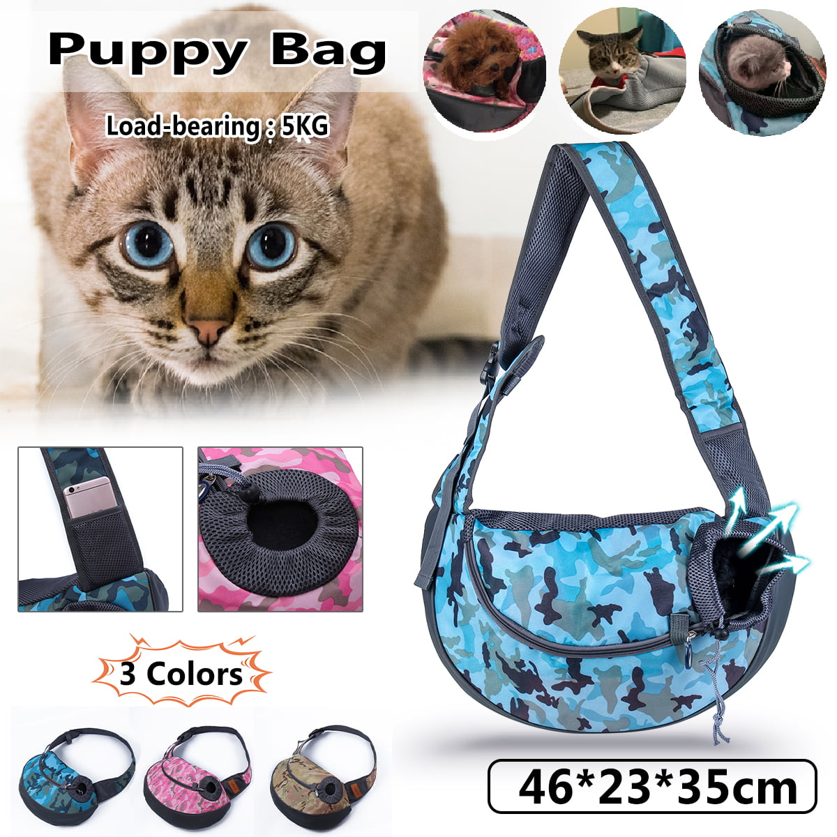 Black ITODA Head-out Cat Dog Carrier Handbag Foldable Travel Shoulder Bag Breathable Panoramic Vision Pet Carrying Bag Portable Pet Travel Shopping Bag Carrier Purse for Puppy Small Dogs Cats