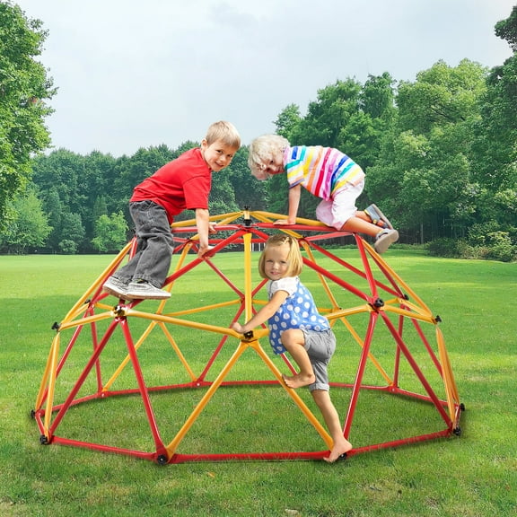Imerelez Kid's Dome Climber 82" Climbing Dome Steel Frame Monkey Dome Climber Bars Playset Outdoor Playground Jungle Gym