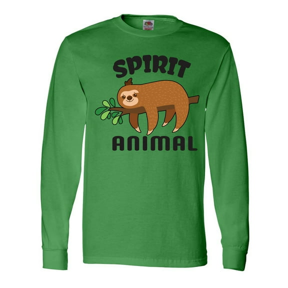 Inktastic My Spirit Animal is a Sloth with Sloth Illustration Long Sleeve T-Shirt