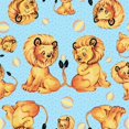 thumbnail image 2 of Lavoie, Tina 26x26 Black Ornate Wood Framed with Double Matting Museum Art Print Titled - Cute Baby Lion Pattern, 2 of 4