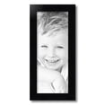 thumbnail image 2 of ArtToFrames 8" x 20" Satin Black Step Lip Picture Frame, 8x20 inch Black Wood Poster Frame (WOM-1452), 2 of 7