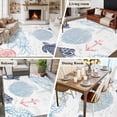 thumbnail image 5 of 5'x8' Area Rugs, Blue Red Coastal Nautical Indoor Outdoor Area Rug for Living Room Bedroom, Beach Sea Turtle Ocean Coral Starfish Washable Bathroom Rugs Kitchen Floor Carpet Mats Home Decor Aesthetic, 5 of 8