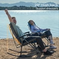 thumbnail image 3 of PORTAL Folding Rocking Camping Chair, Portable Oversized Outdoor Rocker with High Back Hard Armrests, Supports 300 lbs, Blue, 3 of 8