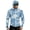 Blue, variant on Men's Camo Print Sun Jacket Hooded Long Sleeve Lightweight UPF Cover Up Cooling Shirts for Outdoor Fishing Hiking