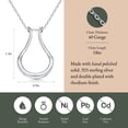 thumbnail image 5 of Emily C's Ring Holder Necklace - Stainless Steel Necklace with Sterling Silver Finish - Engagement Gift for Doctors & Nurses - Silver Jewelry for Mom or Grandmother - Drop, 5 of 8