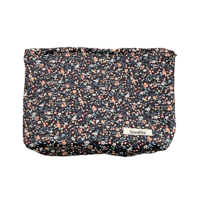 Bolsa de belleza floral de almacenamiento de lápiz labial de pana informal portátil suave para Fitness JShteea Para Estrenar