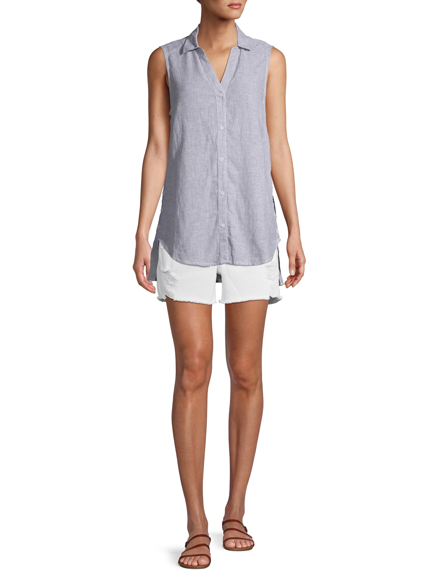 beachlunchlounge Women's Redda Sleeveless Linen Tunic
