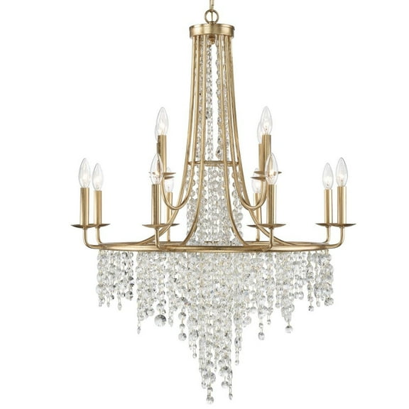 Crystorama Lighting - Gabrielle - 12 Light Chandelier-Antique Gold Finish