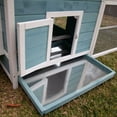thumbnail image 5 of Seny Garden Window Wooden Chicken Coop Rabbit Hutch Cage with Run and Nesting Box W103*D39.4*H32.5, 5 of 6