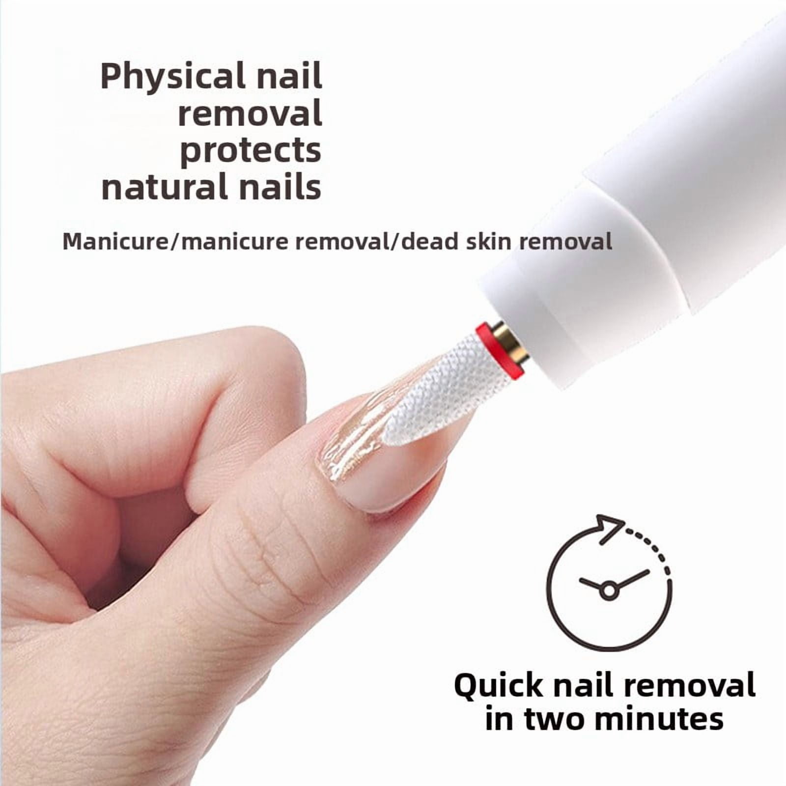 LCD display nail drill machine - Rechargeable electric nail file with LED display, 30,000 rpm portable nail sander.