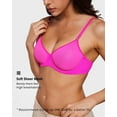 thumbnail image 2 of Women's Sheer Demi Balconette Bra Sexy Mesh Unlined Underwire See Through Demi Bras, 2 of 6