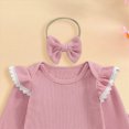 thumbnail image 4 of TOWED22 Toddler Baby Infant Girl Outfits Clothing Set Long Sleeve Graphic Sweatshirt + High WaistJoggers 2pcs Clothes for Preschool(Pink,2-3 Y), 4 of 6
