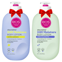 Bundle of eos Shea Butter Lotion, Creme de Pistachio & Vanilla Cashmere, for Dryness 16oz