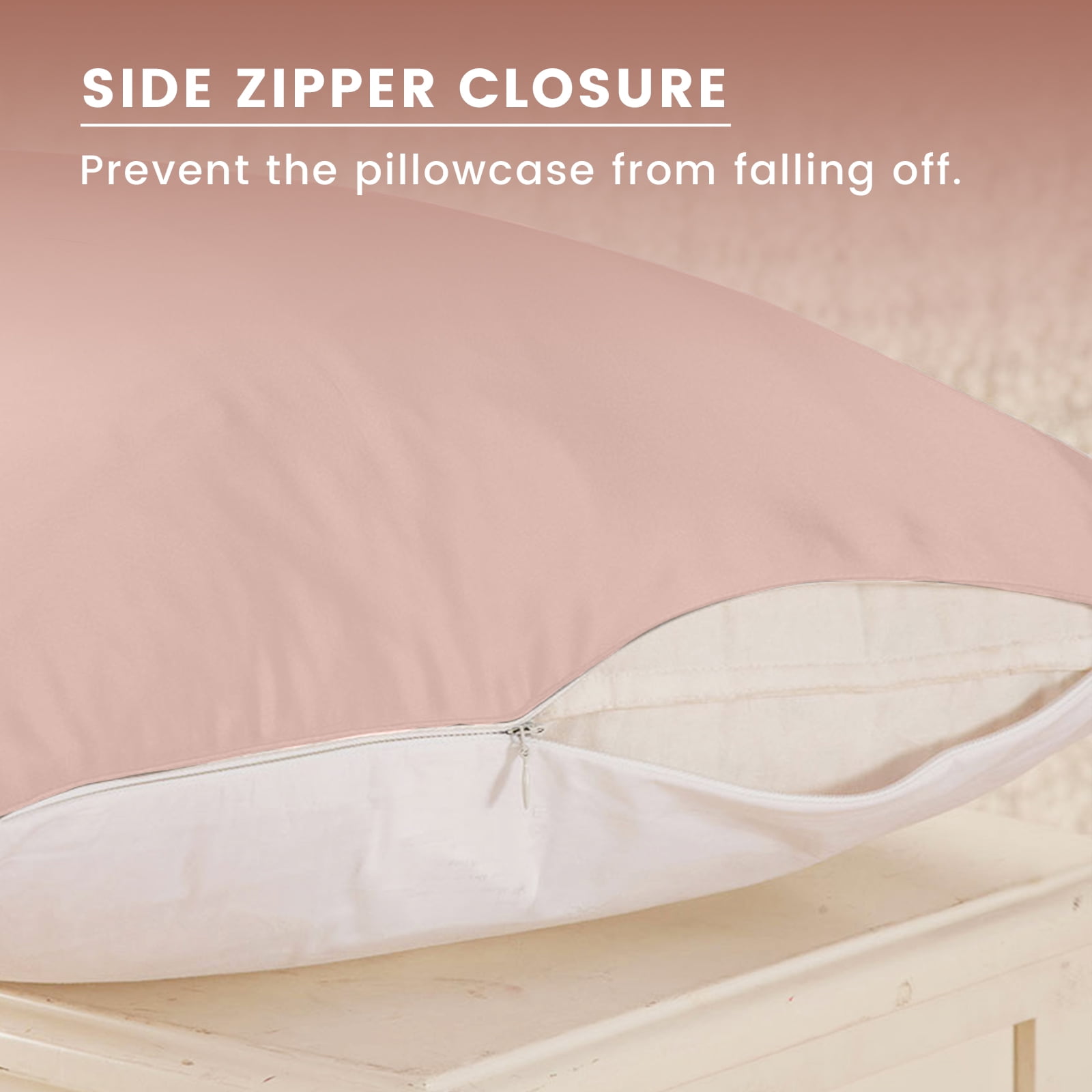 THXSILK Silk Pillowcase, 19 Momme Zippered Silk Pillowcase with Cotton Underside, 100% Pure Mulberry Silk Pillowcase, 1Pcs, Queen Size(20"x30"), Dark Pink