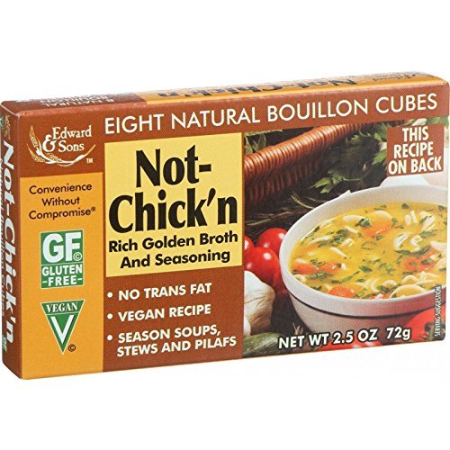 Edward & Sons NotChick'n Bouillon Cubes, 2.5Ounce Boxes (Pack of 12