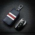 thumbnail image 3 of Leather Striped Zipper Bag Car Key Case Universal Personalized Customized Remote Control Case for Men and Women (Blue), 3 of 4
