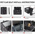 thumbnail image 4 of Dog Car Seat, Waterproof and Portable Pet Booster Carrier Seat, with Clip-On Safety Leash and PVC Support Pipe, Foldable Pet Car Basket, Suitable for Small and Medium Pets up to 22lbs, Black, 4 of 6