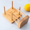 thumbnail image 6 of FESTFENDS Home Use Cup Rack Bamboo Wood 2Pcs 6.48X3.93X3.34in, 6 of 8