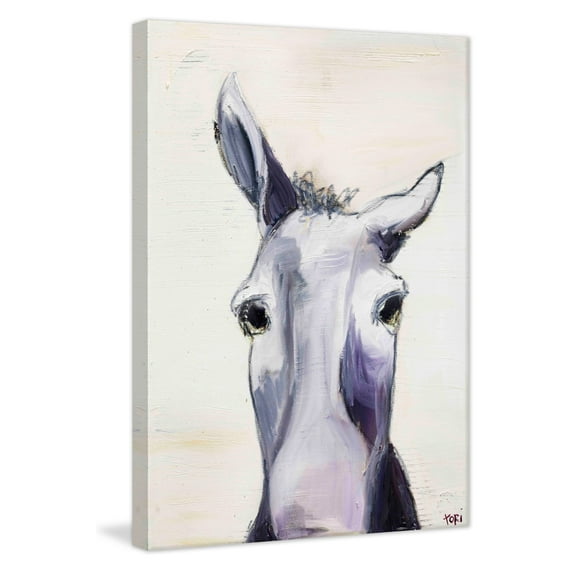 Donkey Painting Print on Wrapped Canvas