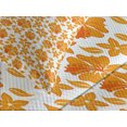thumbnail image 4 of Ambesonne Garden Quilted Bedspread Set 3 Pcs, Hibiscus Flourish, King Size, Orange White, 4 of 5