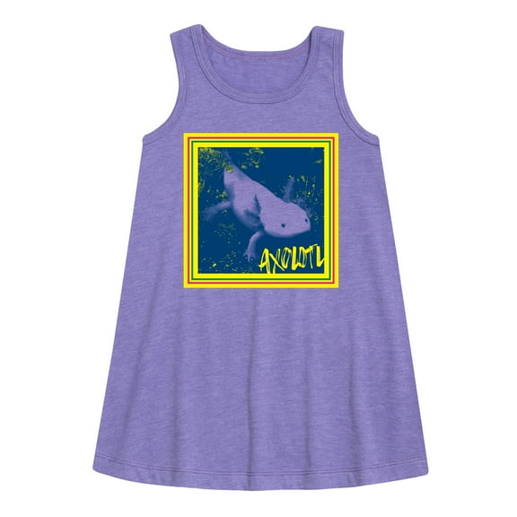 Instant Message - Pop Axolotl  - Toddler & Youth Girls A-line Dress