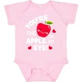 thumbnail image 3 of Inktastic Youre the Apple of My Eye Valentine Pun with Cute Apple Boys or Girls Baby Bodysuit, 3 of 5