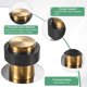 thumbnail image 2 of Uxcell 2-Pack Topes de Puerta de Suelo, Tope de Puerta Cilíndrico de Acero Inoxidable con Amortiguador de Goma Plástica [Tono Dorado], 2 of 7