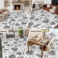 thumbnail image 5 of Black Coastal Area Rugs 8'x10', Washable Small Throw Rugs for Living Room Patio, Coral Starfish Seaside Summer Beach Indoor Outdoor Rug Non-Slip Low Pile Carpet Runner Reversible Floor Mats, 5 of 8