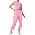 thumbnail image 1 of Womens 2 Piece Tracksuit, Cropped Top & Sweatpants with Pockets, Casual Set for Lounging/Sports, 1 of 7