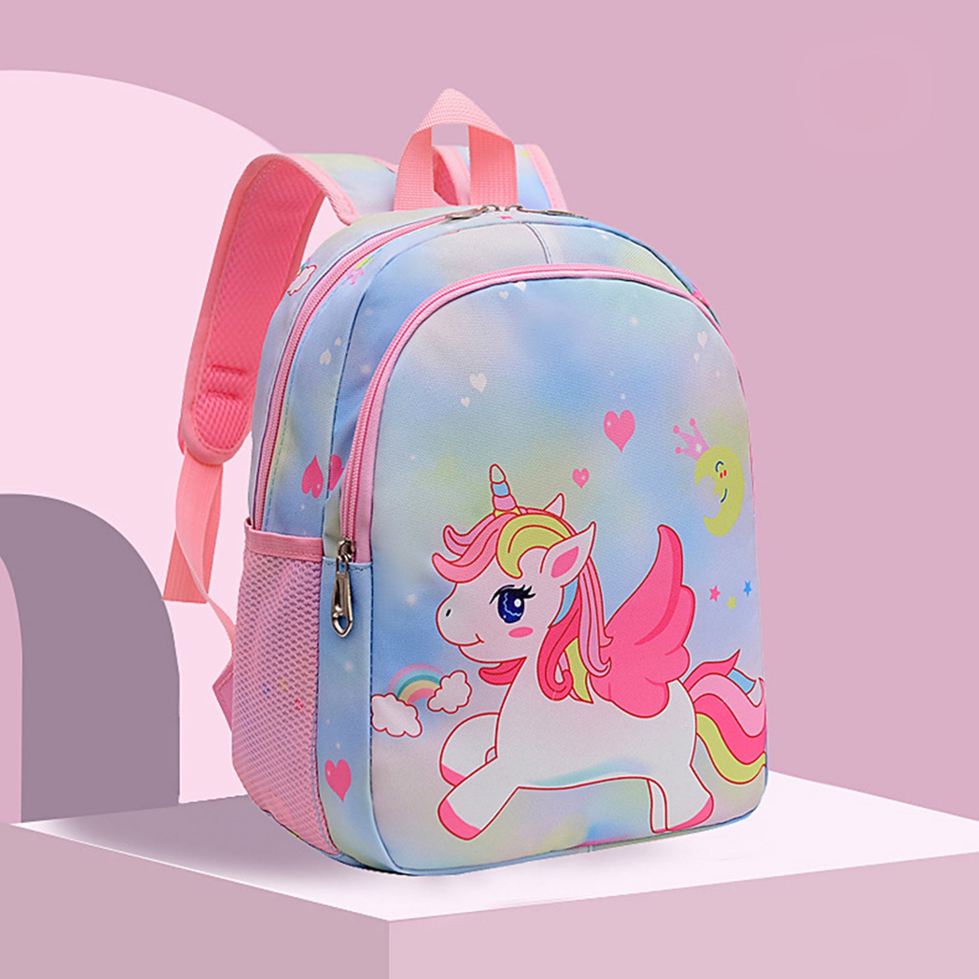 KABOER 10Inch Fashion Kindergarten Cute Unicorn Little Girls Boys Kids  School Bags Book Backpacks Unicorn Rucksack School Season Gift(purple) 