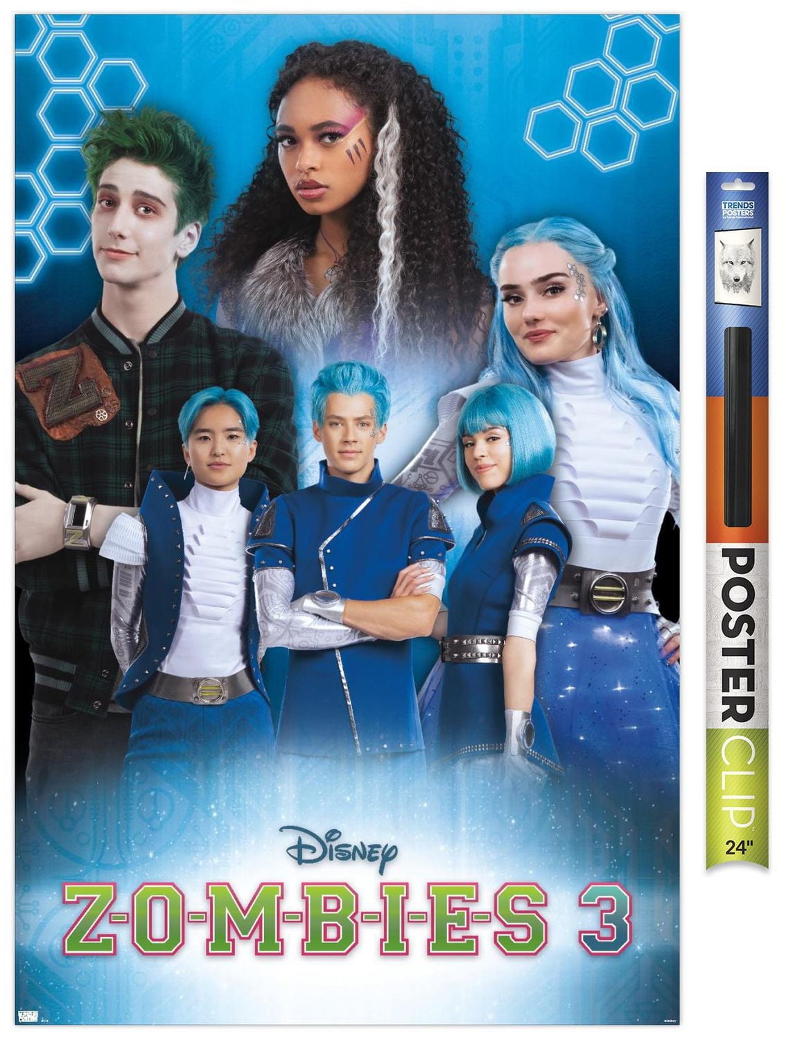 Disney Zombies 3 - Group Wall Poster with Pushpins, 22.375" x 34"