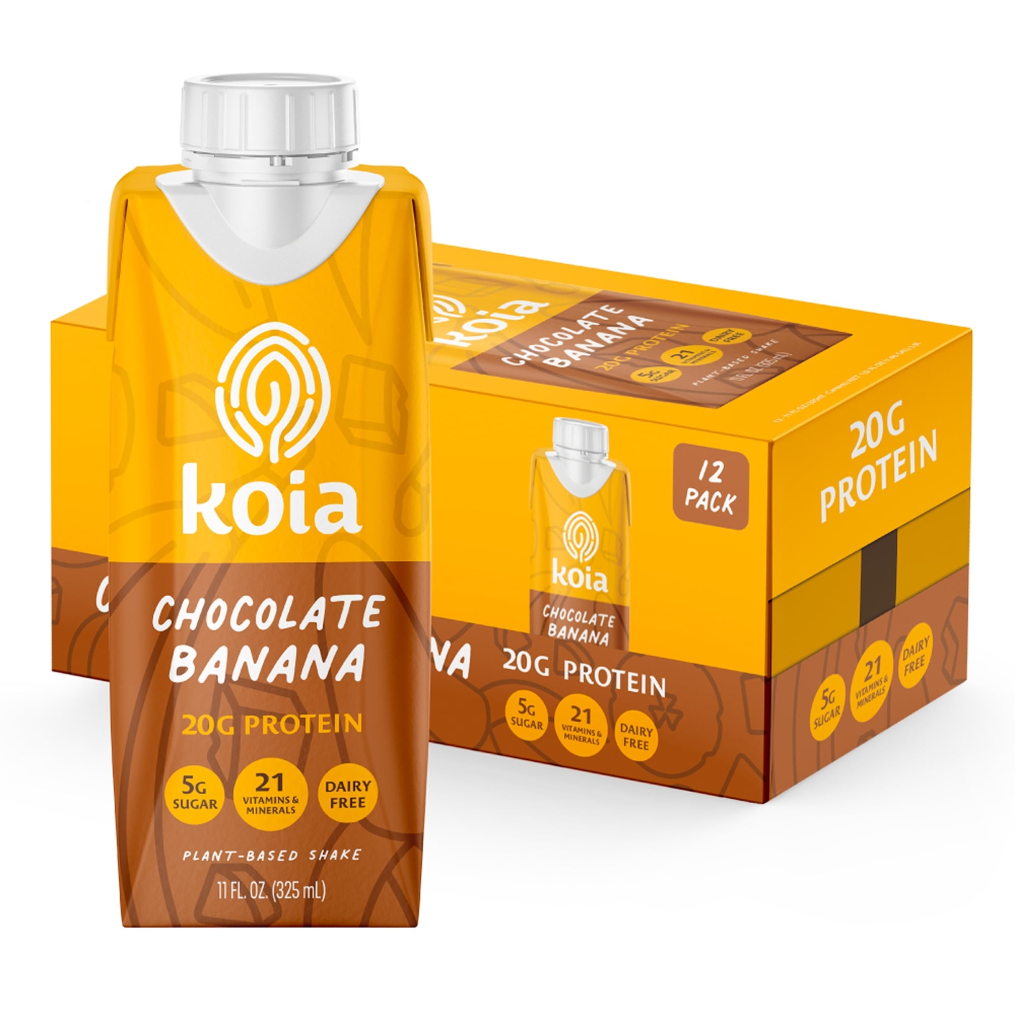 Koia Plant Based Protein Shake, Chocolate Banana, 11 Fl Oz