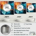 thumbnail image 4 of Designart "Beauty in Liquid Aurora Borealis Charm I" Aurora Borealis Turquoise Large Square Mirror - Square Bedroom Mirror Printed Wall Decor - Traditional Square Printed Wall Mirror Art, 4 of 5