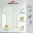 thumbnail image 3 of Design House Maeve Arched Wall Accent Mirror with Gold Frame, 36" x 24", 3 of 18